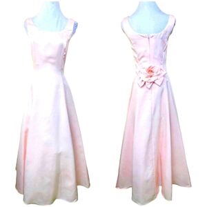 Jessica McClintock Gunne Sax Satin & Tulle Formal Prom Gown Light Pink Jr Sz 7/8